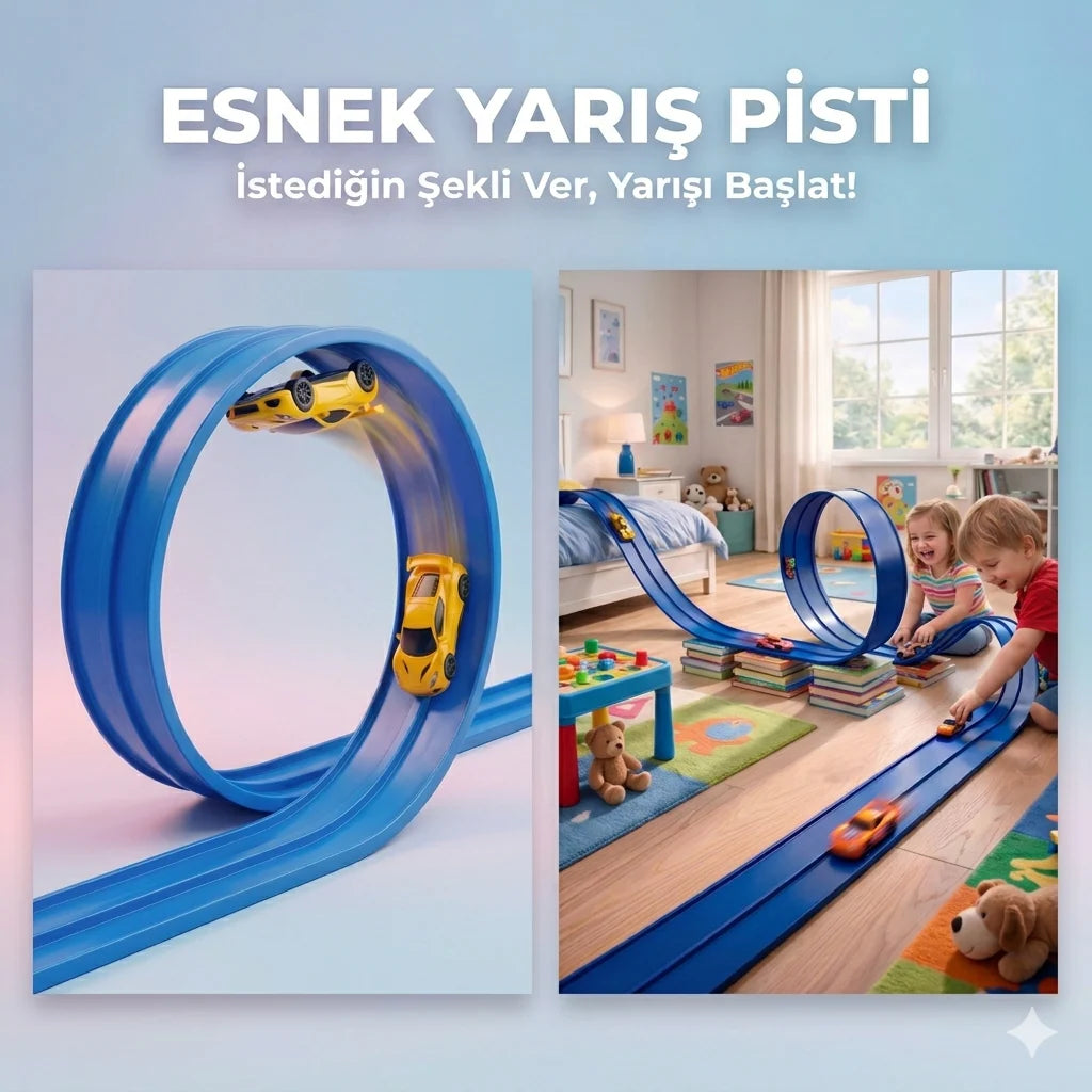 Toylupa™ Esnek Yarış Pisti