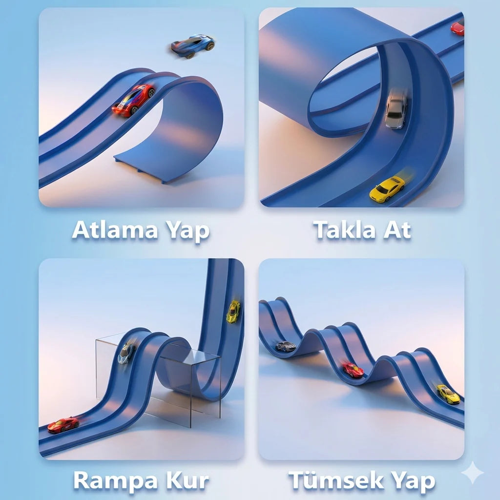 Toylupa™ Esnek Yarış Pisti